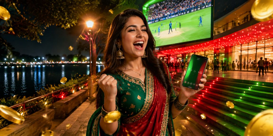 চট্টগ্রামে লাল-সবুজ পতাকার পটভূমিতে ক্রিকেট বেটিং উপভোগ করছেন একজন ভক্ত