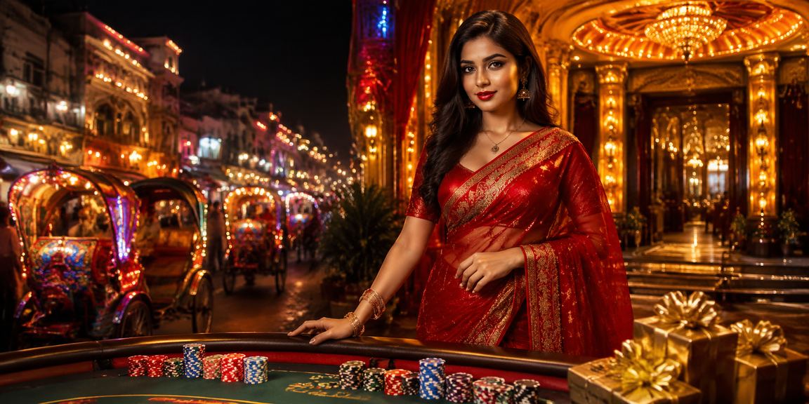 ঢাকায় শাড়ি পরিহিতা একজন নারী মোবাইলে viv0 বোনাস চেক করছেন